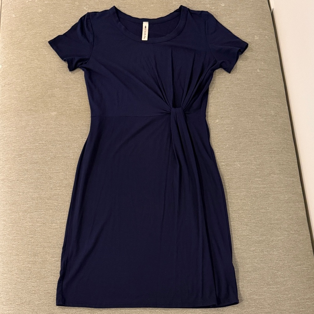 Navy Navy Blue Ultra Soft Casual Dress Size Small